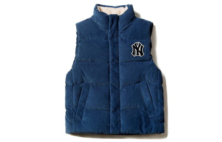 MLB New York Yankees Unisex Corduroy Vest Blue 31DVC1061-50U