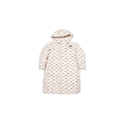 MLB New York Yankees Unisex Hooded Zip-Up Long Down Jacket Beige. 3ADJM1746-50CRD
