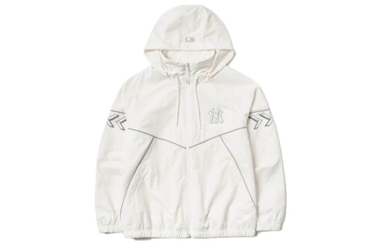 MLB New York Yankees Unisex Ivory White Zip-Up Hoodie Jacket. 3AWJS0114-50IVS