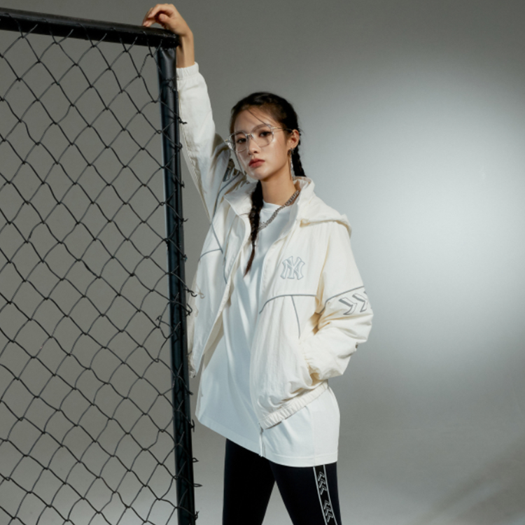 MLB New York Yankees Unisex Ivory White Zip-Up Hoodie Jacket. 3AWJS0114-50IVS 圖 4