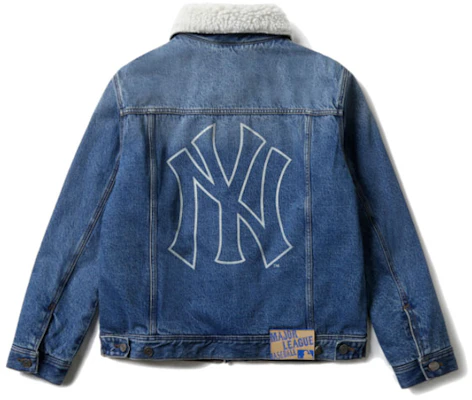 MLB Jaket Denim Biru Muda Unisex New York Yankees 31JPN1041-50U Lookbook MLB Jaket Denim Biru Muda Unisex New York Yankees 31JPN1041-50U