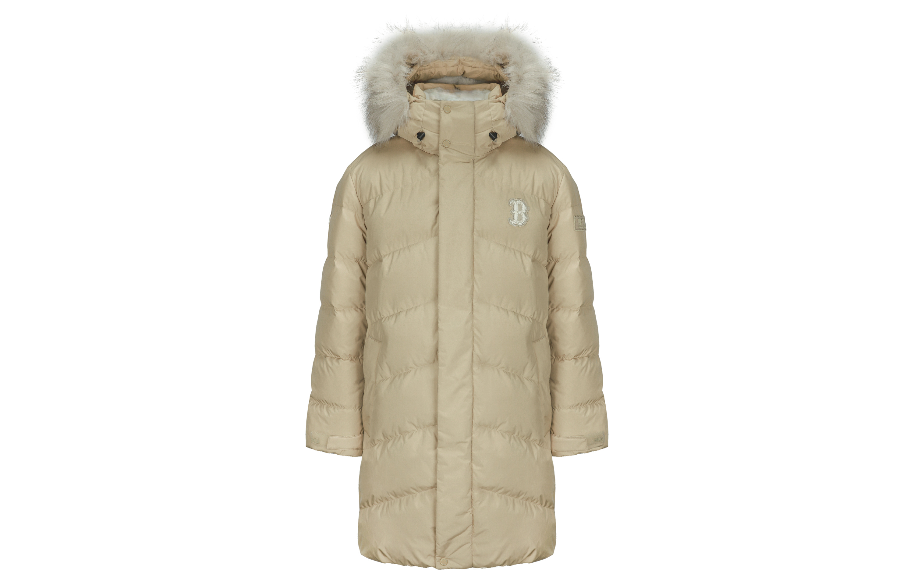 MLB New York Yankees Unisex Long Down Jacket Hoodie Sand Brown 3ADJEC616-43SAS