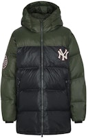 MLB New York Yankees Unisex Two-Tone Hooded Down Jacket Long Casual Style 31DJS5961-50K MLB New York Yankees Unisex Two-Tone Hooded Down Jacket Long Casual Style 31DJS5961-50K