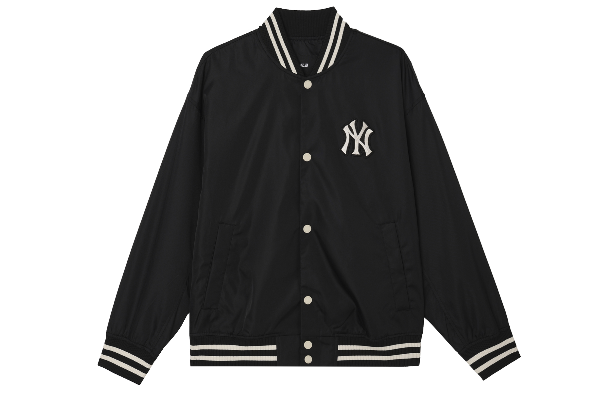 MLB New York Yankees Varsity Jacket Black Baseball Collar Unisex Retro Long Sleeve 3AJPV0344-50BKS