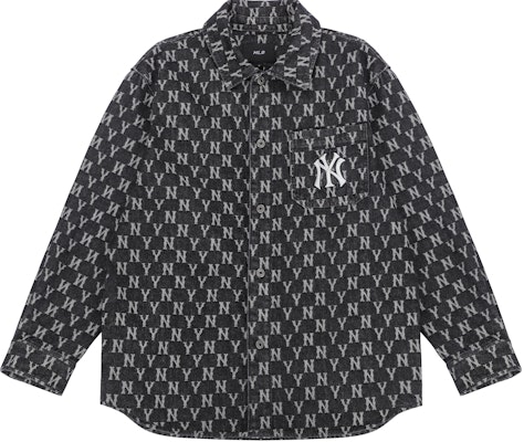 MLB New York Yankees Vintage Full-Print Denim Shirt Unisex Dark Gray Long Sleeve 3ADRMN321-50GRD Buy MLB New York Yankees Vintage Full-Print Denim Shirt Unisex Dark Gray Long Sleeve 3ADRMN321-50GRD