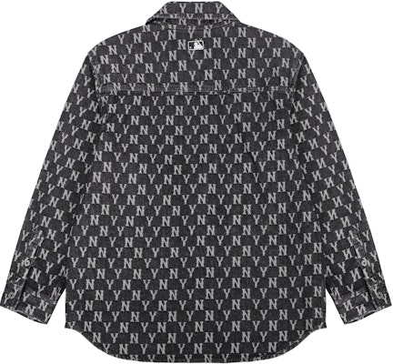 MLB New York Yankees Vintage Full-Print Denim Shirt Unisex Dark Gray Long Sleeve 3ADRMN321-50GRD Lookbook MLB New York Yankees Vintage Full-Print Denim Shirt Unisex Dark Gray Long Sleeve 3ADRMN321-50GRD