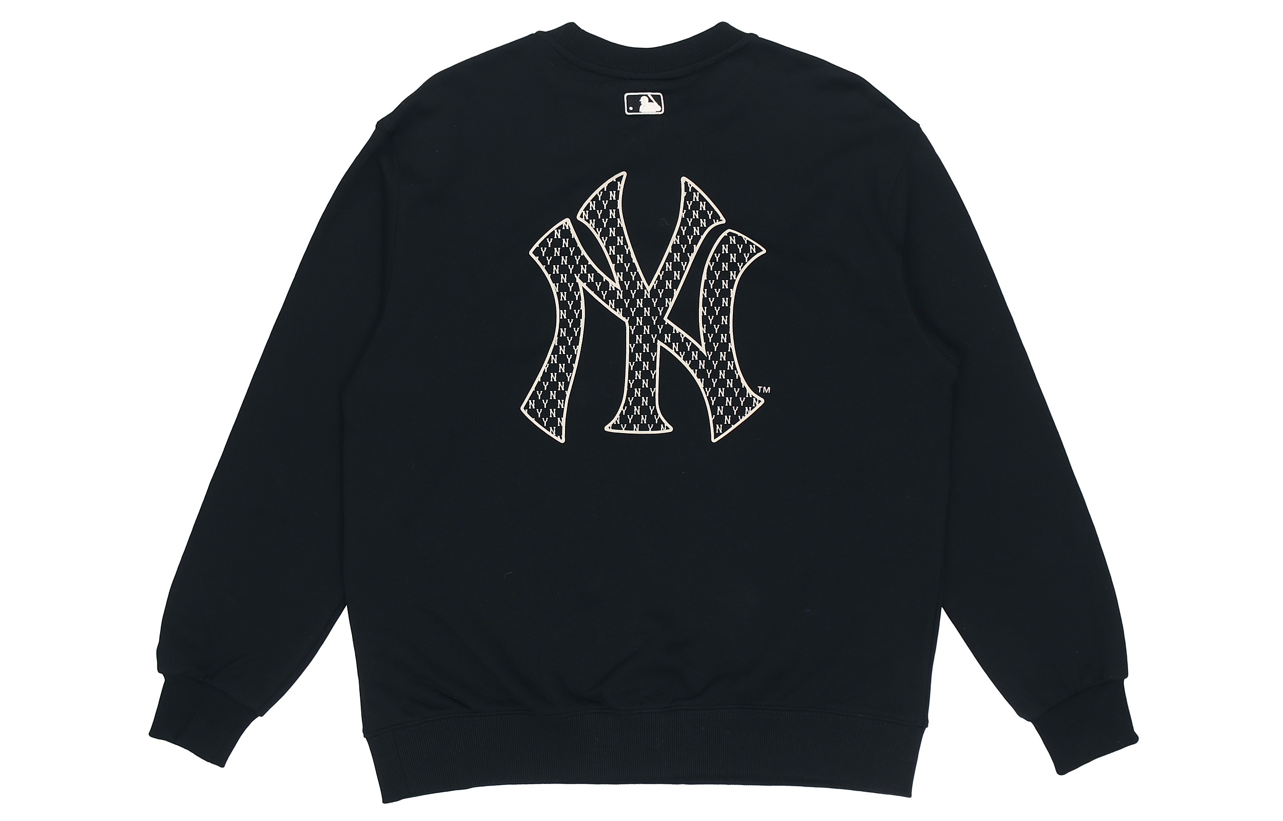 Order MLB 紐約洋基復古標誌黑色圓領衛衣 男女款 3AMTM0114-50BKS