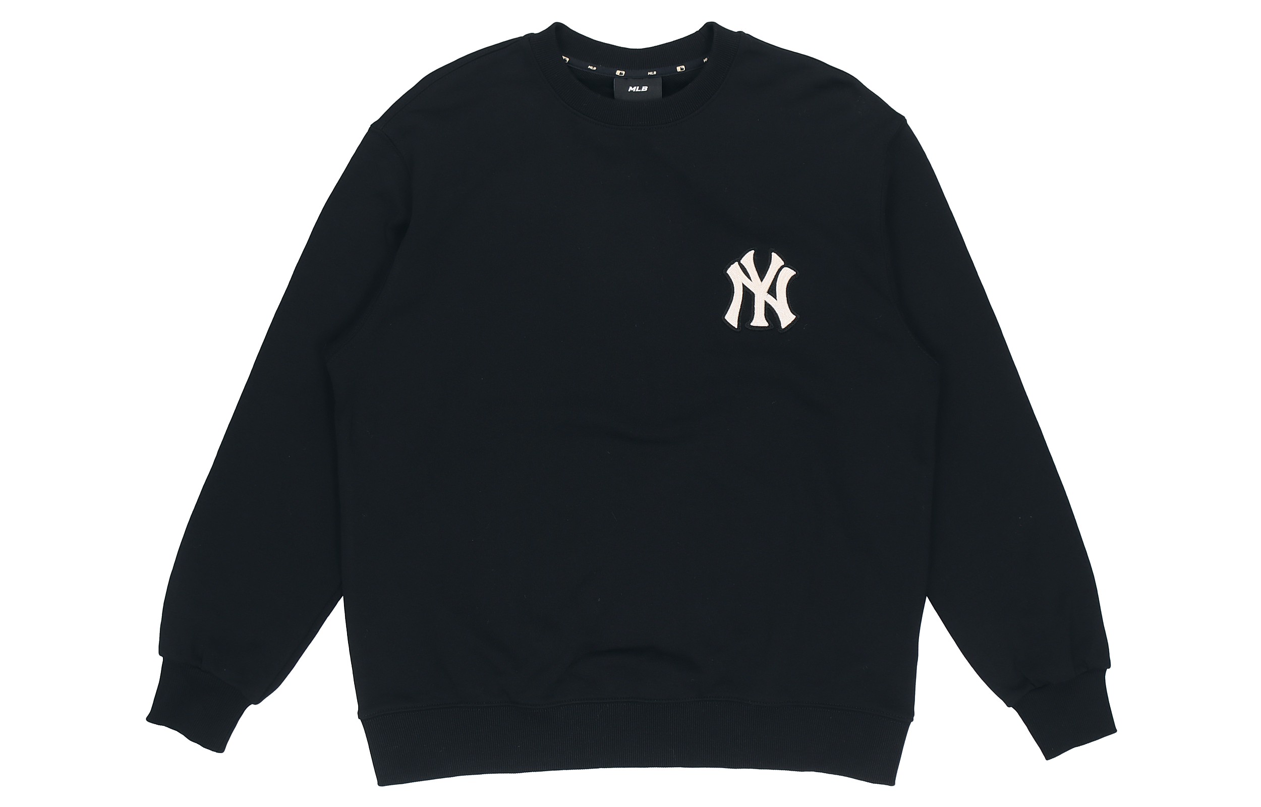 Lookbook MLB 紐約洋基復古標誌黑色圓領衛衣 男女款 3AMTM0114-50BKS