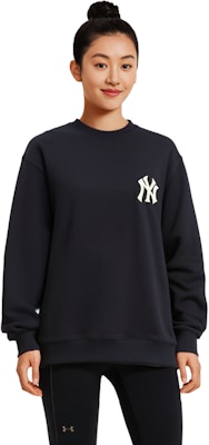MLB 紐約洋基復古標誌黑色圓領衛衣 男女款 3AMTM0114-50BKS Sizing MLB 紐約洋基復古標誌黑色圓領衛衣 男女款 3AMTM0114-50BKS