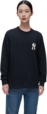 MLB 紐約洋基復古標誌黑色圓領衛衣 男女款 3AMTM0114-50BKS Cheap MLB 紐約洋基復古標誌黑色圓領衛衣 男女款 3AMTM0114-50BKS