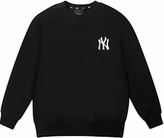 Lookbook MLB 紐約洋基隊復古標誌款刺繡男女黑色長袖衛衣 31MTM1041-50L