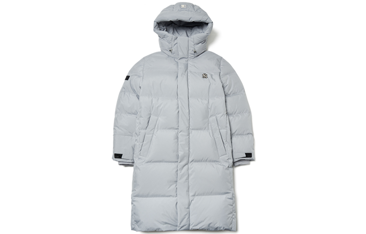 Order MLB 뉴욕 양키스 빈티지 로고 후드 롱 패딩 자켓 그레이 유니섹스 겨울 의류 3ADJJ0416-50GRS