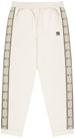 MLB New York Yankees Vintage Patch Logo Cream Jogger Pants Unisex. 3APTM0326-50CRS MLB New York Yankees Vintage Patch Logo Cream Jogger Pants Unisex. 3APTM0326-50CRS