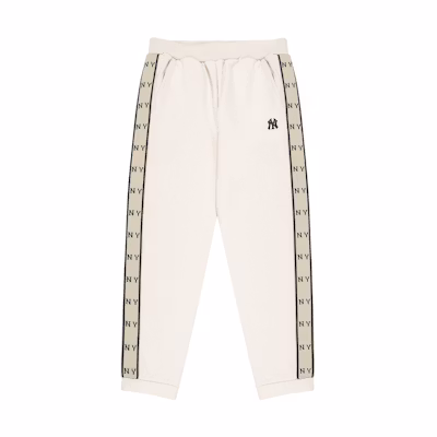 MLB New York Yankees Vintage Patch Logo Cream Jogger Pants Unisex. 3APTM0326-50CRS