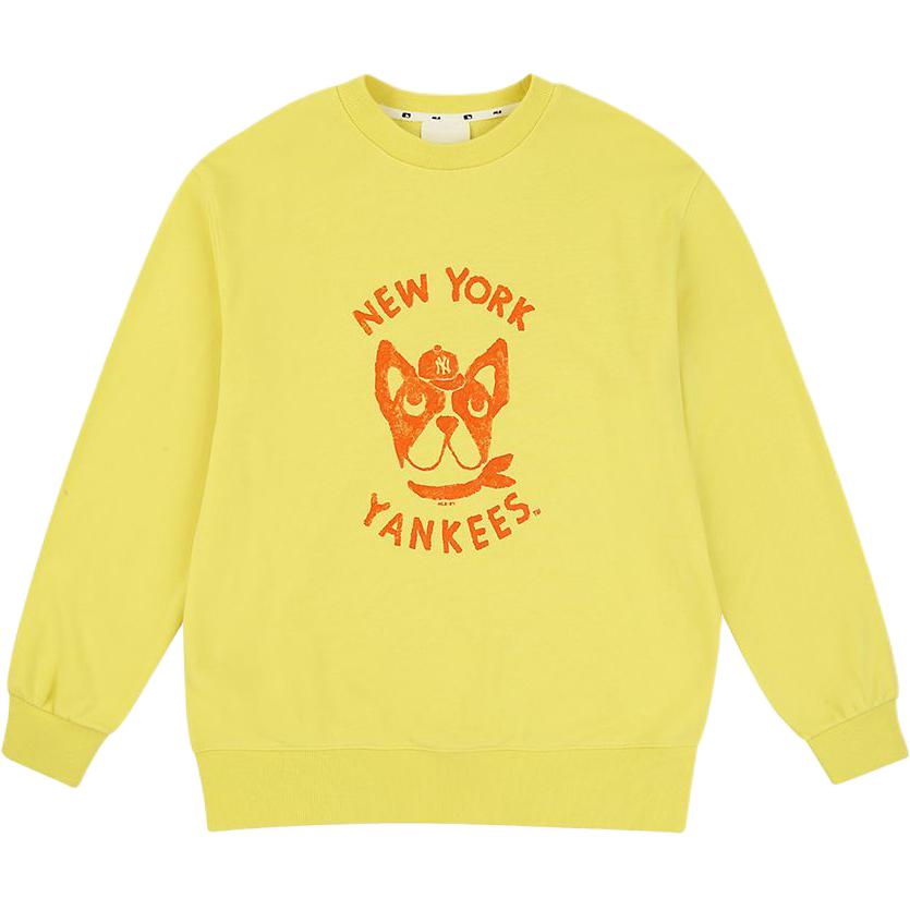 MLB New York Yankees Yellow Cartoon Letter Graphic Sweatshirt Unisex Long Sleeve 31MTC2011-50Y