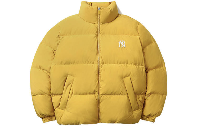 MLB New York Yankees Yellow Puffer Jacket Unisex Short Down Coat 31DJ03061-50D