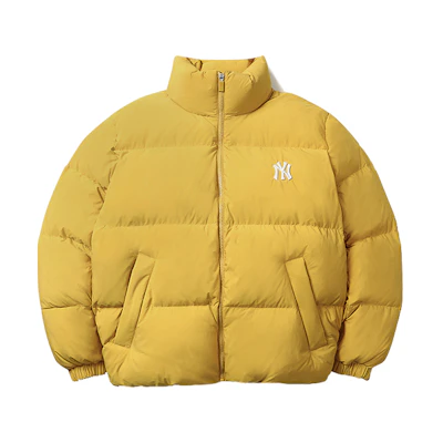 MLB New York Yankees Yellow Puffer Jacket Unisex Short Down Coat 31DJ03061-50D