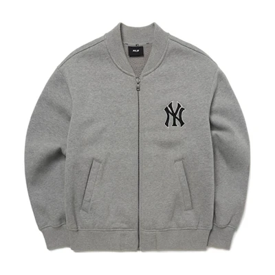 MLB New York Yankees Zip-Up High Neck Jacket Unisex - Heather Gray 3AJP01016-50MGS