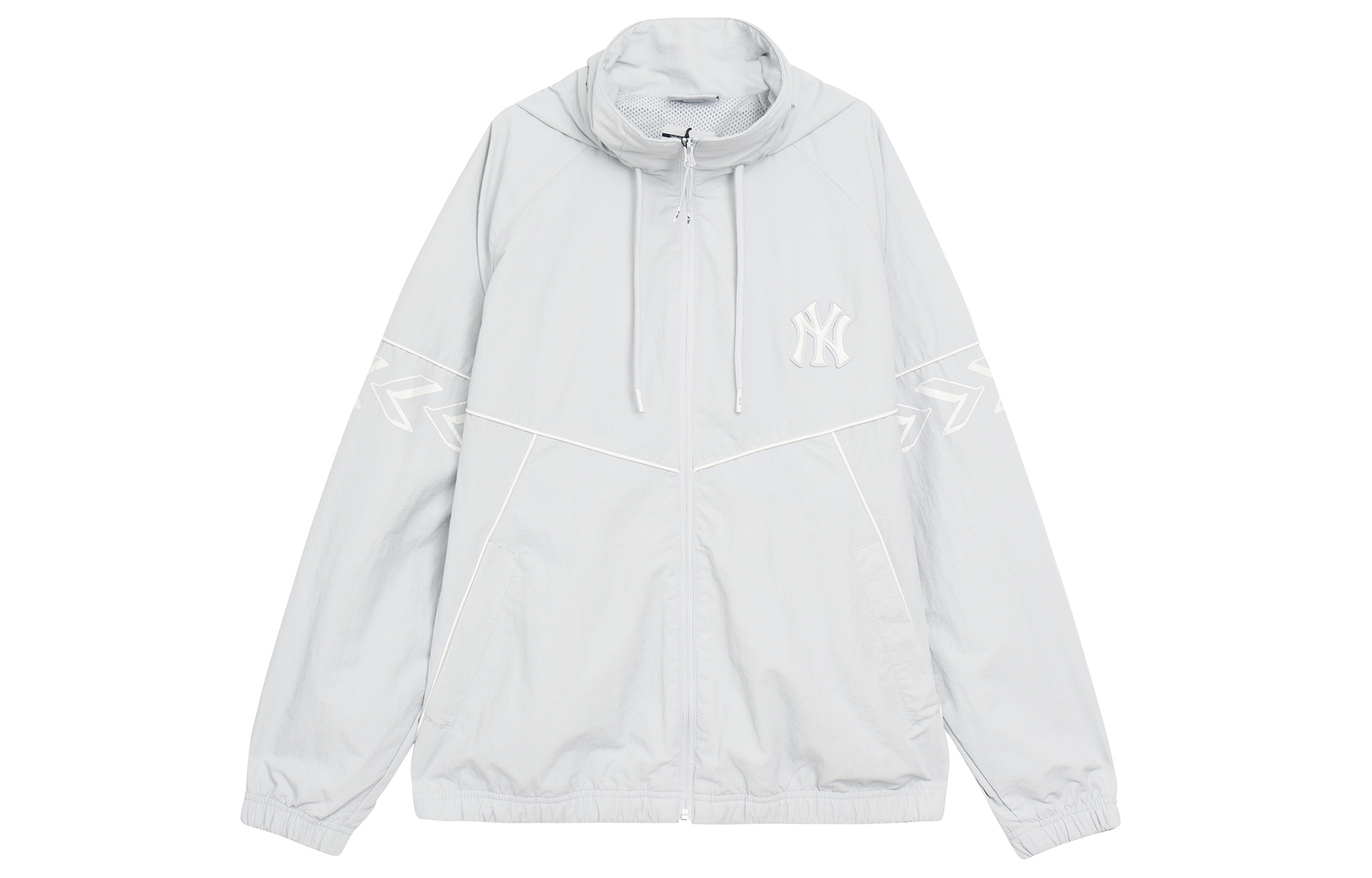MLB New York Yankees Zip-Up Hoodie Jacket Unisex Light Grey 3AWJS0114-50GRL