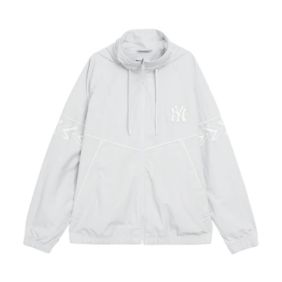 MLB New York Yankees Zip-Up Hoodie Jacket Unisex Light Grey 3AWJS0114-50GRL