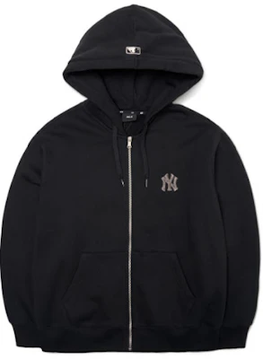 MLB纽约洋基队胸标印花连帽拉链卫衣男女同款黑色夹克. 3ATRB0116-50BKS Order MLB纽约洋基队胸标印花连帽拉链卫衣男女同款黑色夹克. 3ATRB0116-50BKS