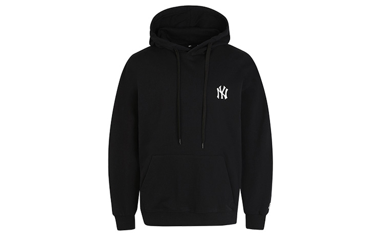 MLB NY Big Logo Hoodie Black Unisex Long Sleeve Pullover 31HDE1011-50L