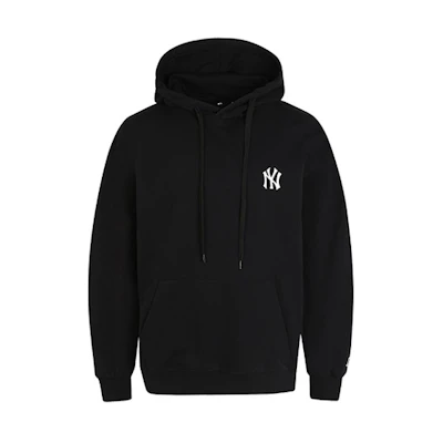 MLB NY Big Logo Hoodie Black Unisex Long Sleeve Pullover 31HDE1011-50L