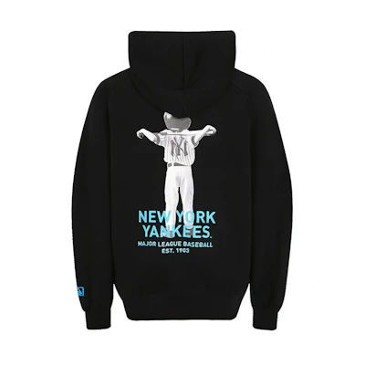 MLB NY Big Logo Print Long Sleeve Sweatshirt Unisex - Black 31HDE3011BLACK