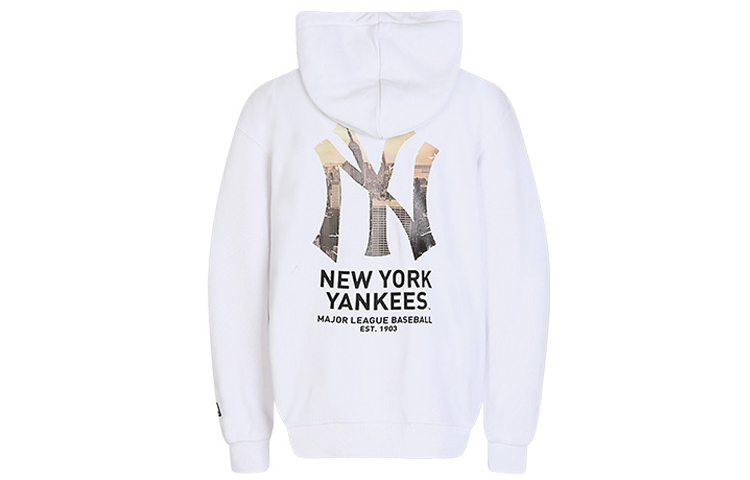MLB NY Big Logo Printed Sports Sweatshirt Unisex White Long Sleeve 31HDE1011-50W