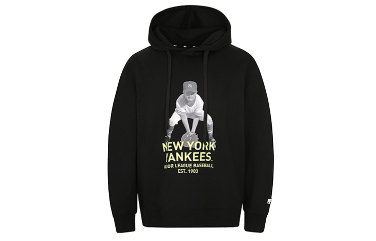 MLB NY Black Logo Hoodie - Unisex Long Sleeve Sweatshirt 31HDE2011-50L