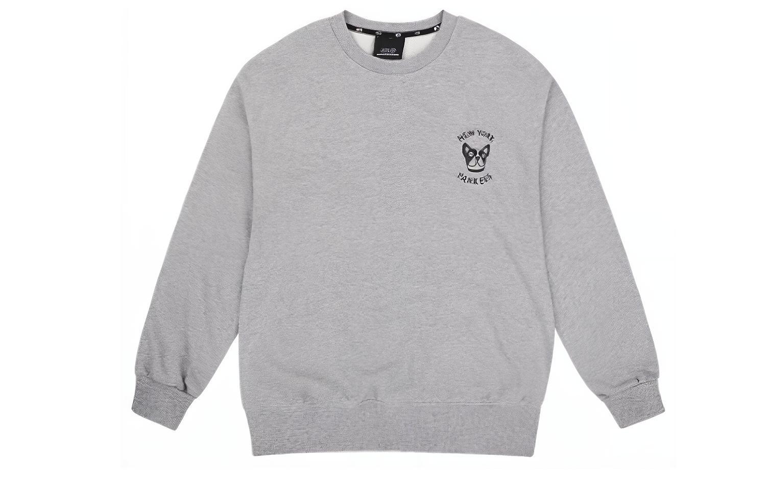 MLB NY Classic Letter Crewneck Pullover Sweatshirt Grey Unisex 31MTC2941-50M
