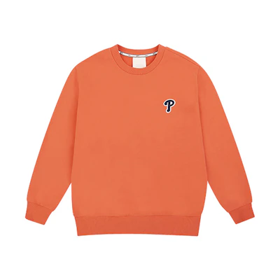 MLB NY/LA Embroidered Logo Long Sleeve Sweatshirt Unisex - Orange 31MT04011-10O