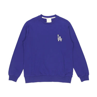 MLB NY/LA Loose Fit Logo Patch Crewneck Sweatshirt Unisex - Blue 31MT01941-07U