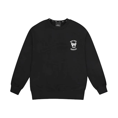 MLB NY Long-Sleeve Loose Classic Printed Crewneck Sweatshirt Unisex Black 31MTC2941-50L