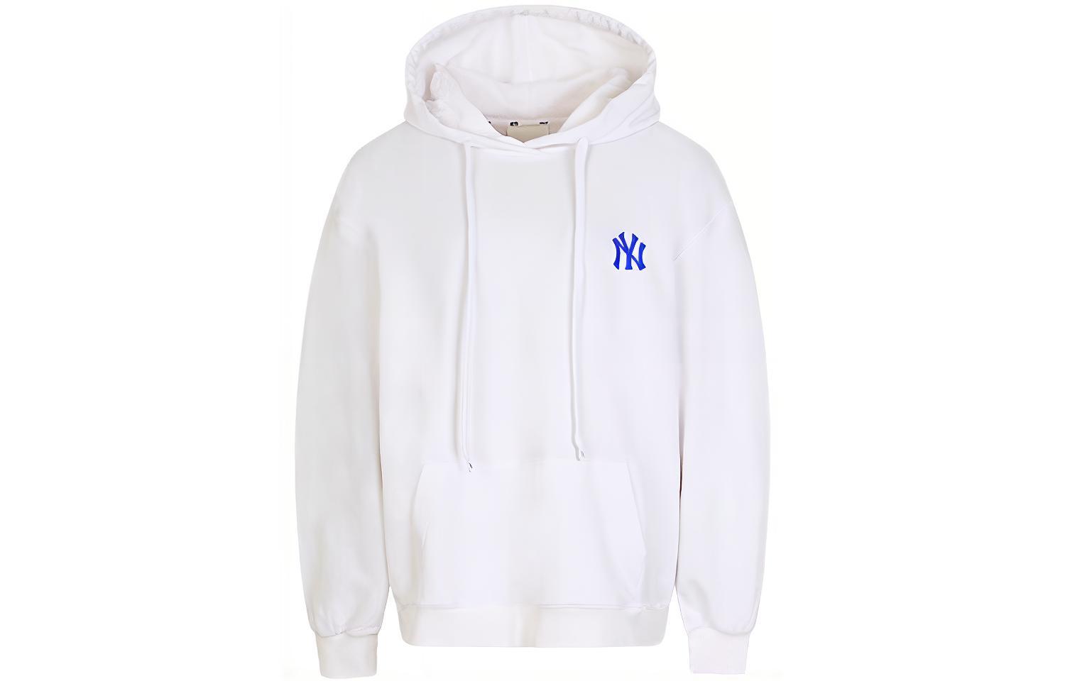 MLB NY Oversized Logo Print Long-Sleeve Sweatshirt Unisex White 31HD01011-50W