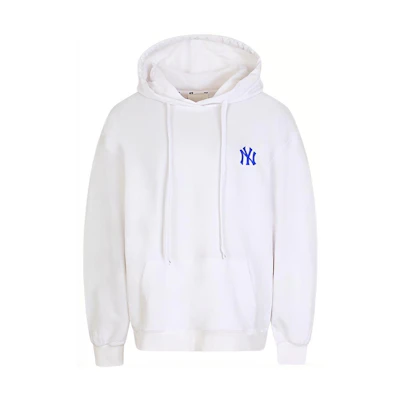 MLB NY Oversized Logo Print Long-Sleeve Sweatshirt Unisex White 31HD01011-50W