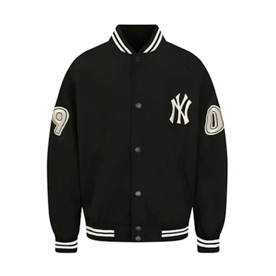 MLB NY Oversized Sports Fashion Jacket Unisex Black 31JP06011-50L