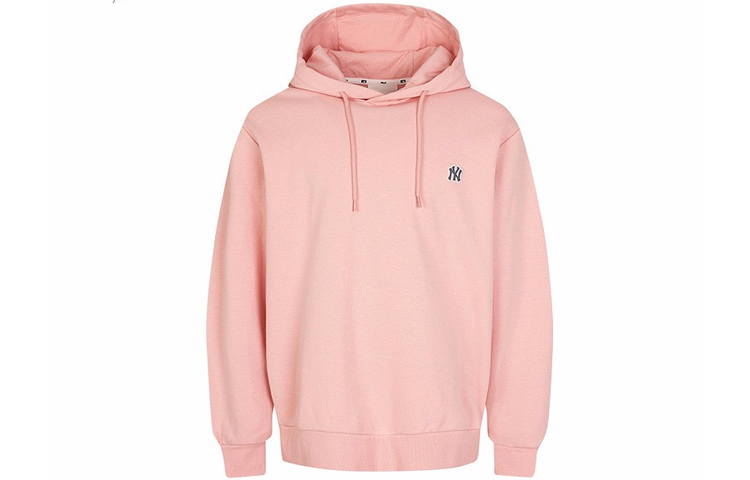 MLB NY Pink Oversized Patch Logo Long Sleeve Casual Sweatshirt Unisex 31HD02941-50P