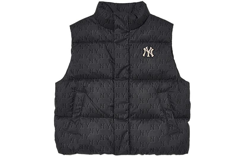 MLB NY Yankees FW23 Monogram Puffer Vest Unisex Black 3ADVM0136-50BKS