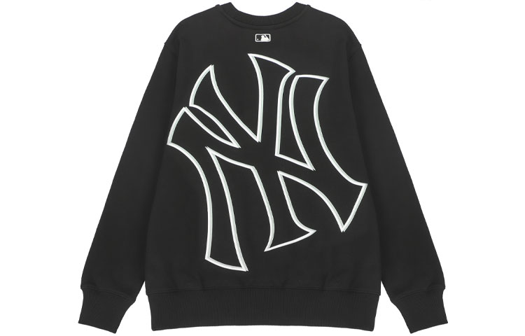 MLB NY Yankees Letter Print Crewneck Sweatshirt Unisex Black - Fall Edition 3AMTB0421-50BKS 圖 3
