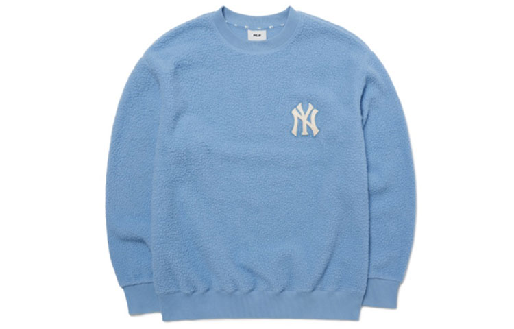MLB NY Yankees Logo Fleece Crewneck Sweatshirt Unisex Winter Blue 3AMTF5116-50BLL