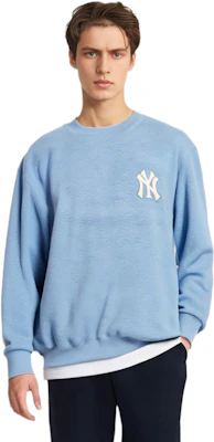 MLB NY Yankees Logo Fleece Crewneck Sweatshirt Unisex Winter Blue 3AMTF5116-50BLL Sizing MLB NY Yankees Logo Fleece Crewneck Sweatshirt Unisex Winter Blue 3AMTF5116-50BLL