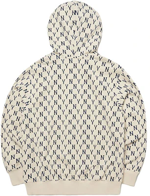 MLB NY Yankees Logo Print Hoodie Cream Unisex Long Sleeve Full-Zip Sweatshirt 3ATRM0121-50CRS Lookbook MLB NY Yankees Logo Print Hoodie Cream Unisex Long Sleeve Full-Zip Sweatshirt 3ATRM0121-50CRS