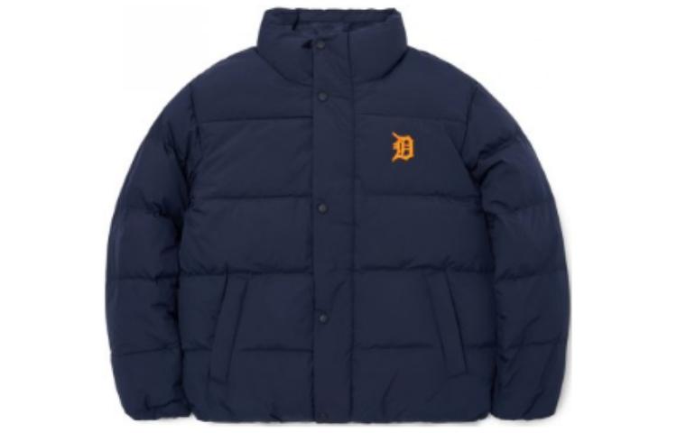 MLB NY Yankees Navy Windproof Puffer Jacket Unisex Warm Long Sleeve High Collar 3ADJB0526-46NYD