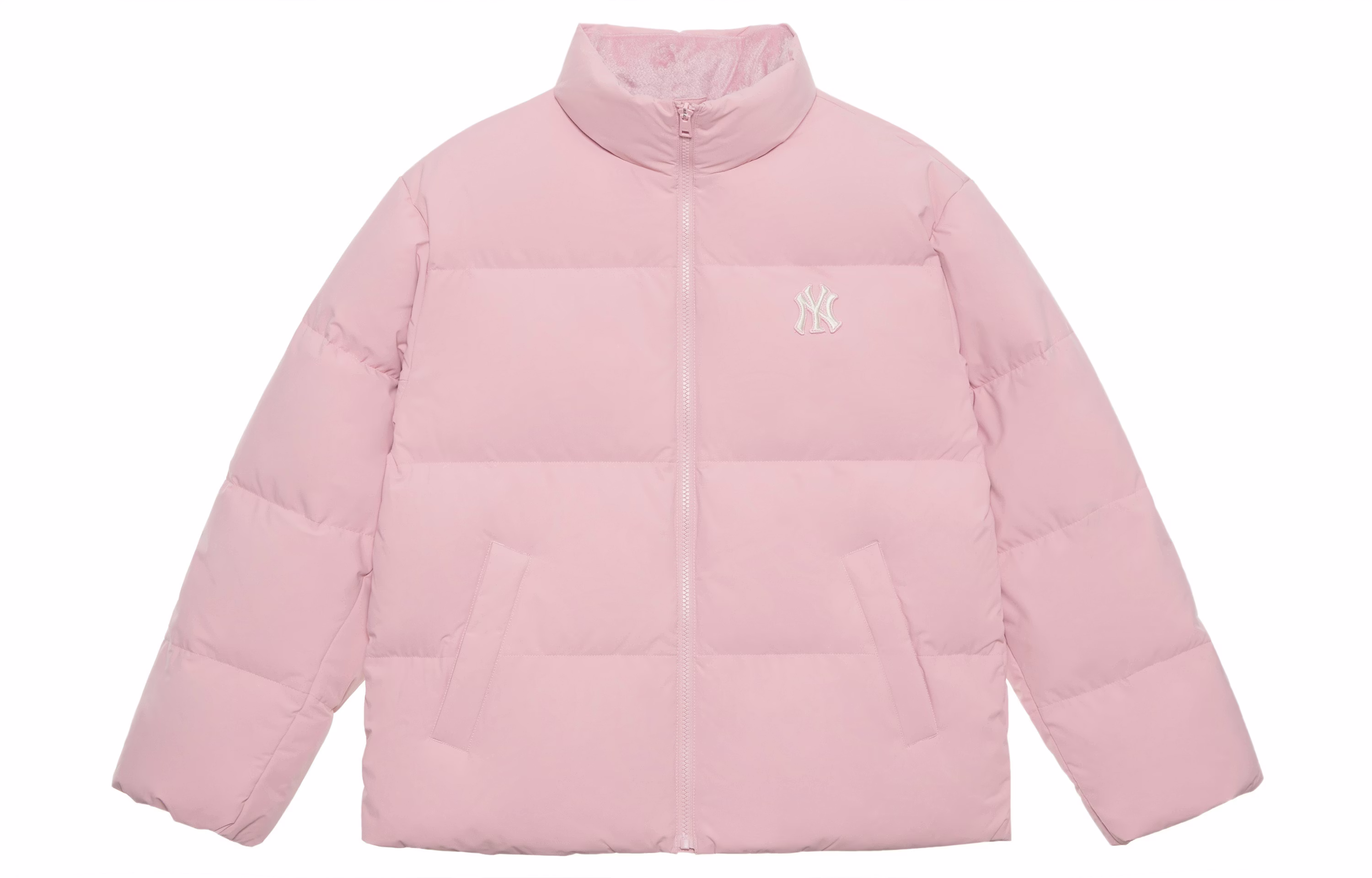 mlb-ny-yankees-pink-lightweight-duck-down-short-jacket-unisex-casual-fw-24-3-adjb-1046-50-pkm