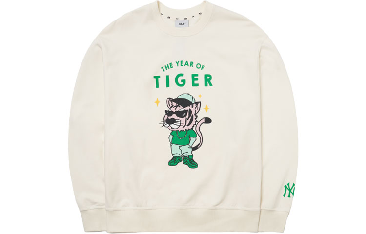MLB NY Yankees SS22 Year of the Tiger Beige Crewneck Sweatshirt Unisex 3AMTD0121-50CRS