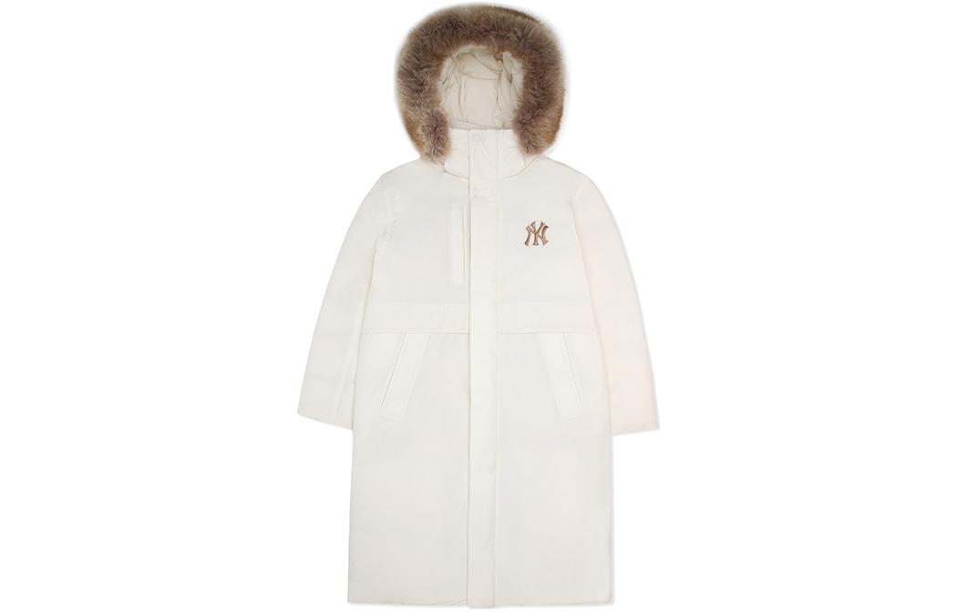 Order MLB 紐約洋基隊奶油色長版羽絨連帽外套 男女適用 3adjec626-50crs