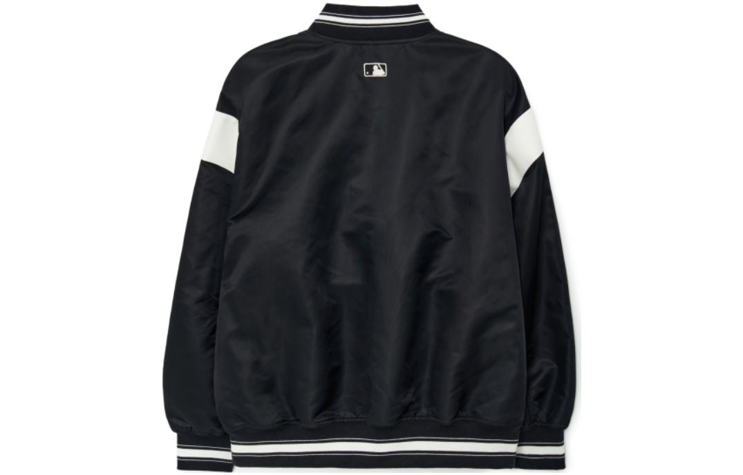 Lookbook MLB Nylon Varsity New York Yankees Baseball Collar Jacket Unisex Black 3AJPV0331-50BKS