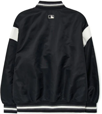 MLB Nylon Varsity New York Yankees Baseball Collar Jacket Unisex Black 3AJPV0331-50BKS Lookbook MLB Nylon Varsity New York Yankees Baseball Collar Jacket Unisex Black 3AJPV0331-50BKS