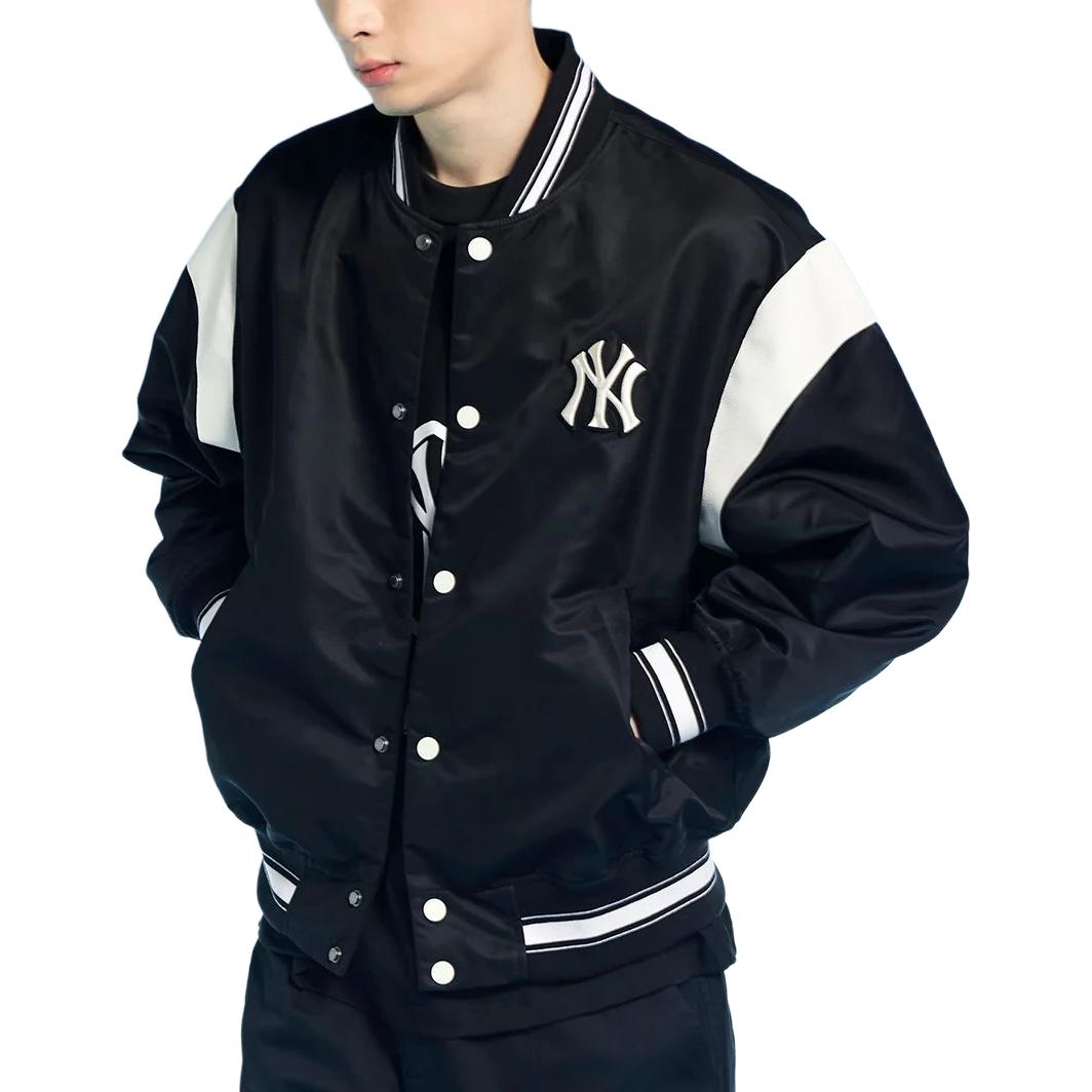 Purchase MLB Nylon Varsity New York Yankees Baseball Collar Jacket Unisex Black 3AJPV0331-50BKS